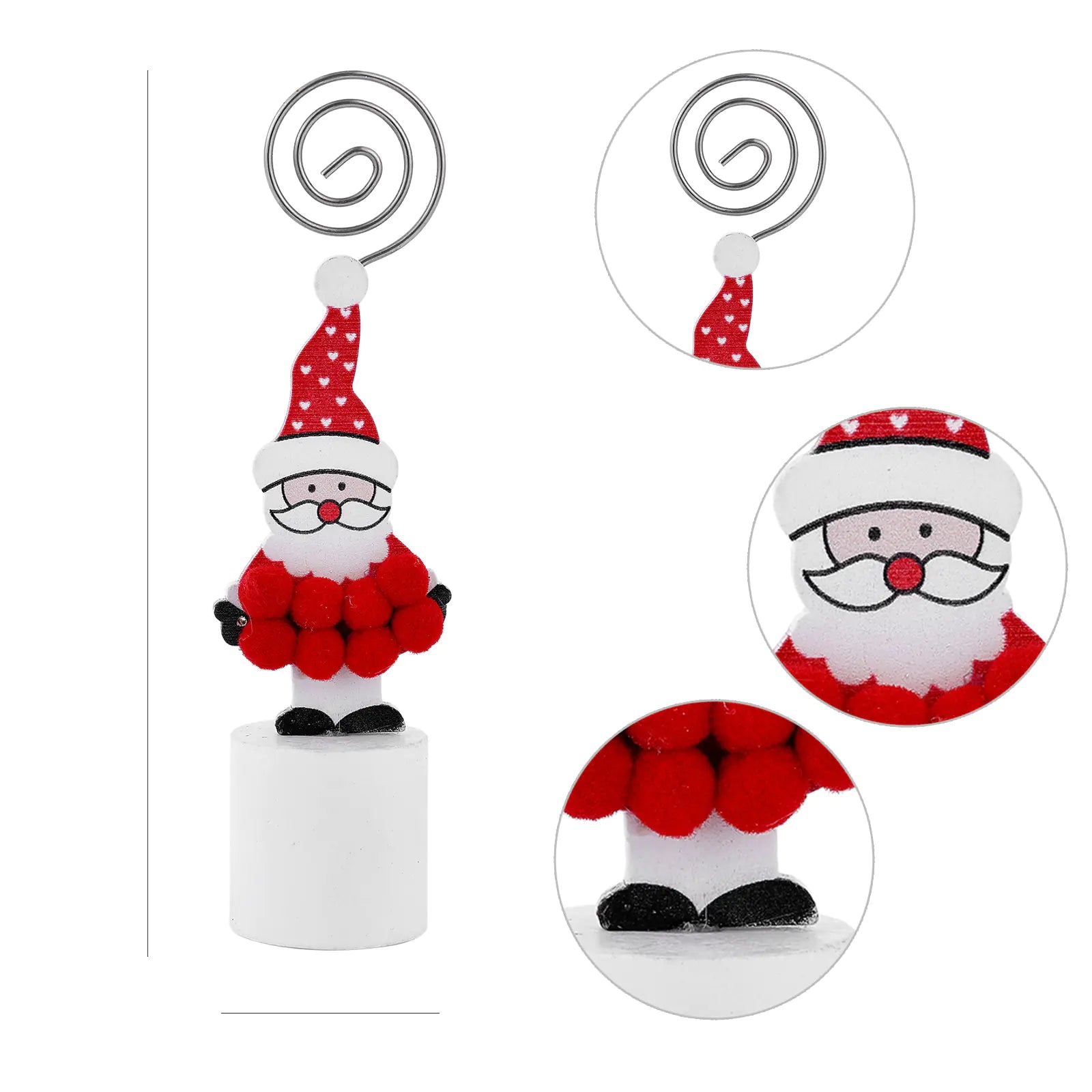 Wooden Christmas Santa Snowman Angel Decorative Clip