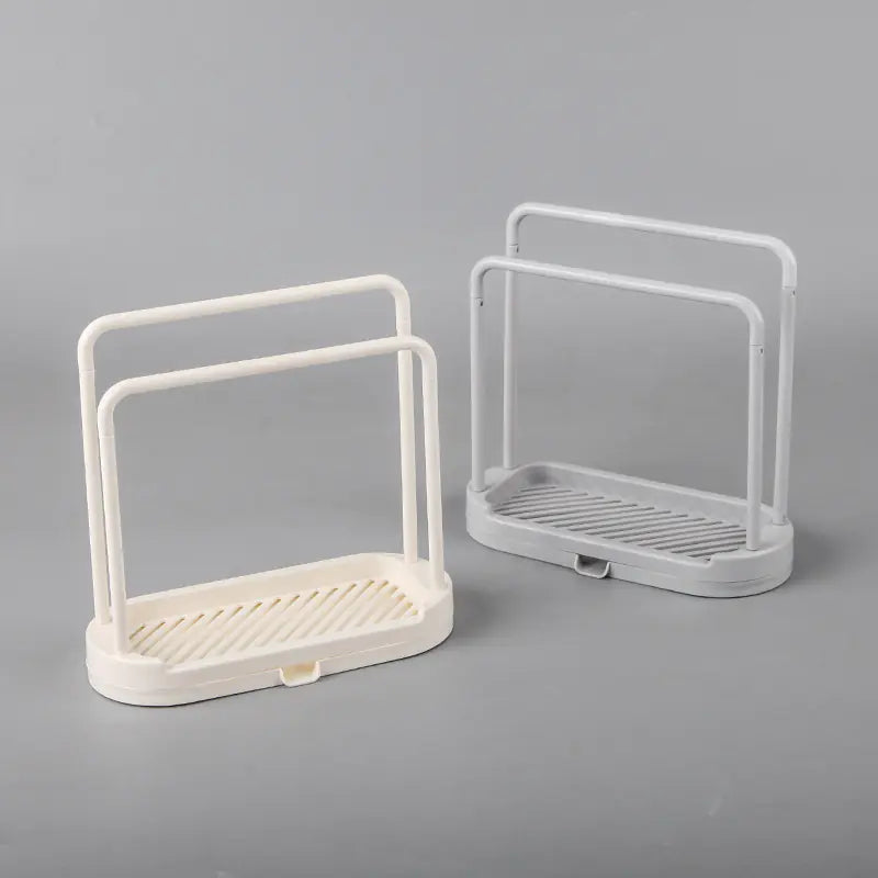 Removable Kitchen Rag Rack with Shelf Storage