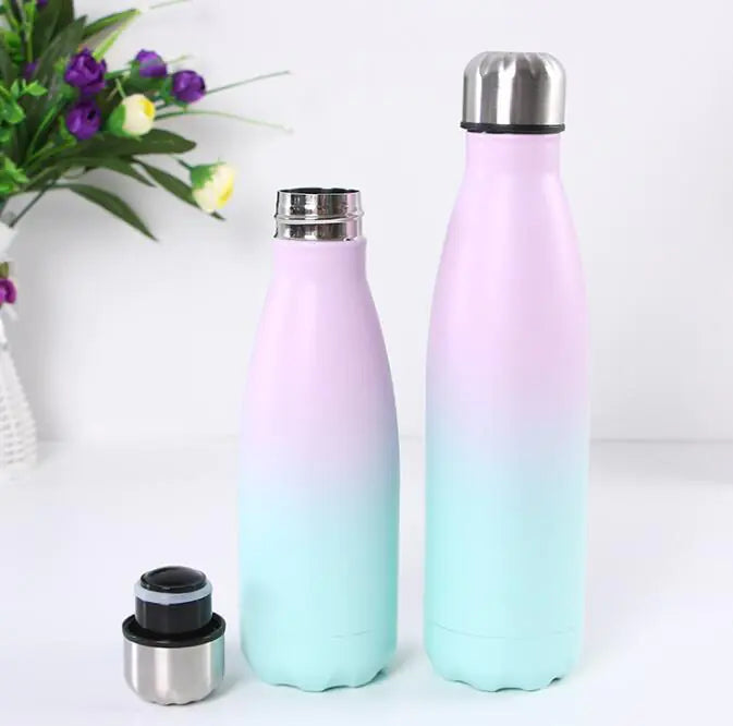Creative Outdoor Insulated Rainbow Color Bottle