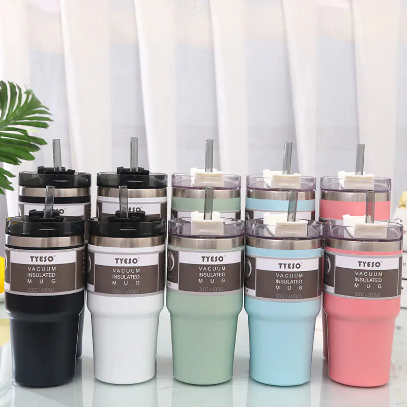 Insulated Travel Mug with Straw