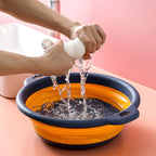 Portable Folding Basin for Space-saving Bathroom Storage