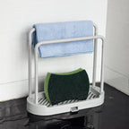 Removable Kitchen Rag Rack with Shelf Storage