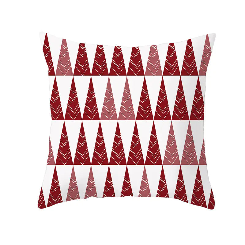 Santa Elk Lumbar Pillow Cover with Car Design
