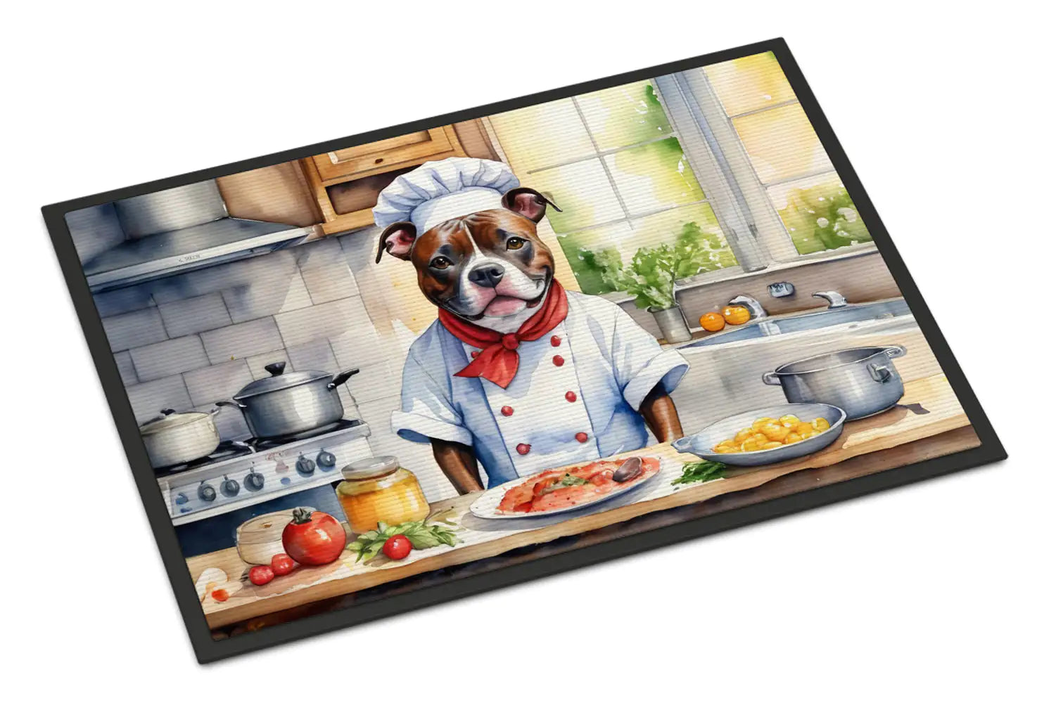 Staffordshire Bull Terrier The Chef Doormat
