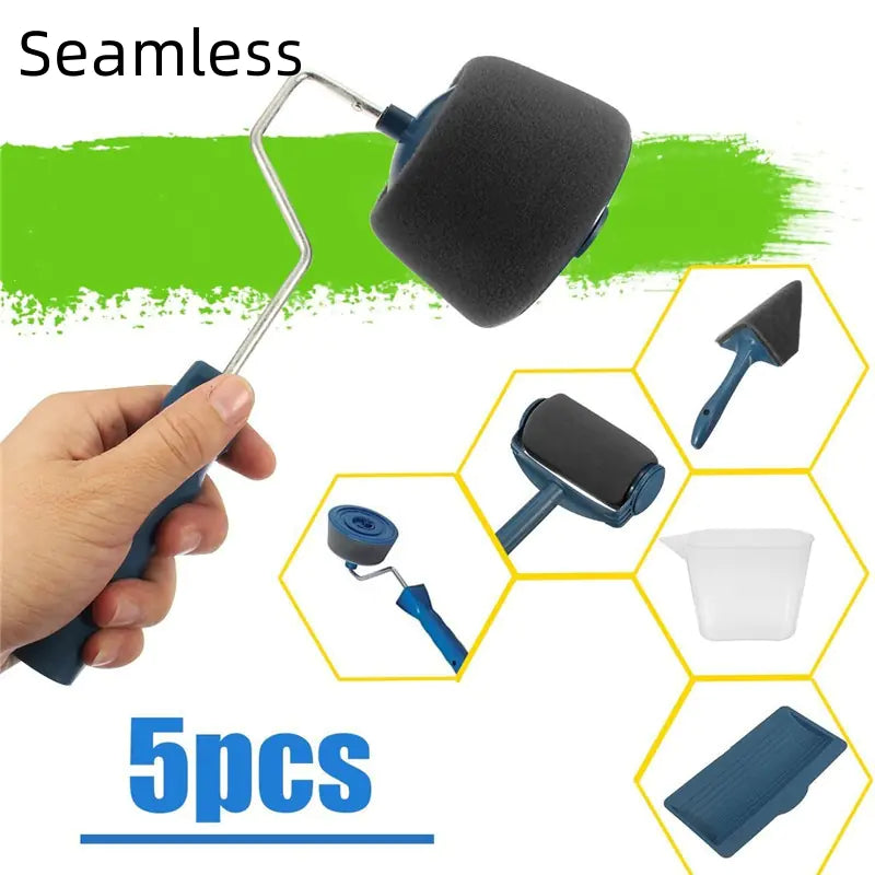 Seamless Sponge Corner Paint Brush and Roller Set