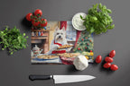 Westie Christmas Cookies Glass Cutting Board