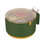 4-Compartment Seasoning Box with Lid and Spoon