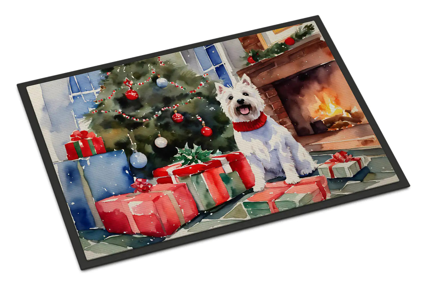 Westie Cozy Christmas Doormat