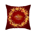 Santa Elk Lumbar Pillow Cover with Car Design