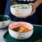 Round Blue Photo Bowl Set for Vegetables & Steamed Eggs