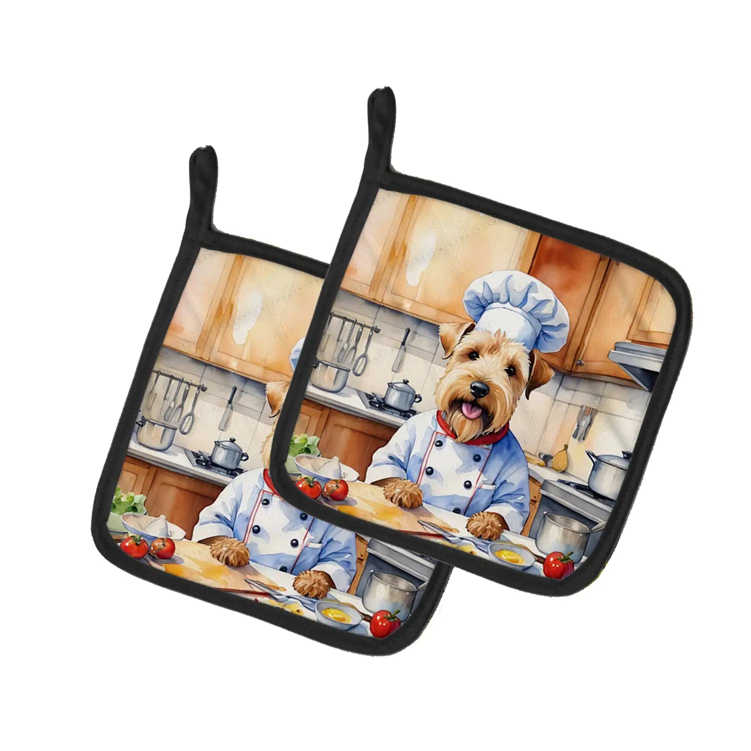 Wheaten Terrier The Chef Pair of Pot Holders