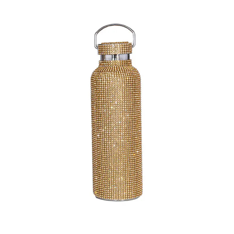 Bling Thermal Bottle with Chain Pearl, Stainless Steel