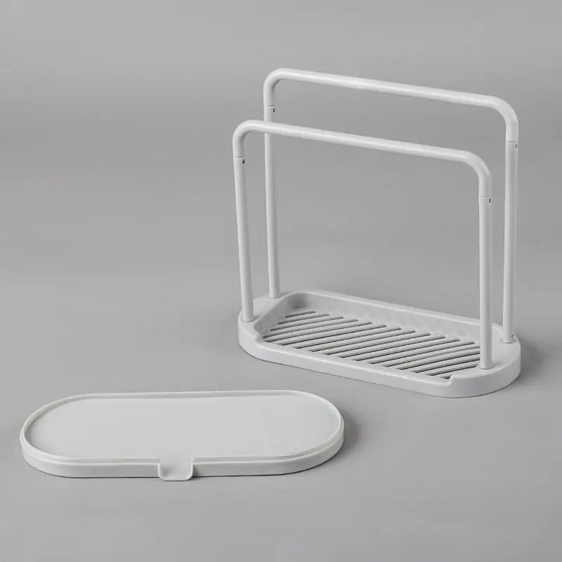 Removable Kitchen Rag Rack with Shelf Storage