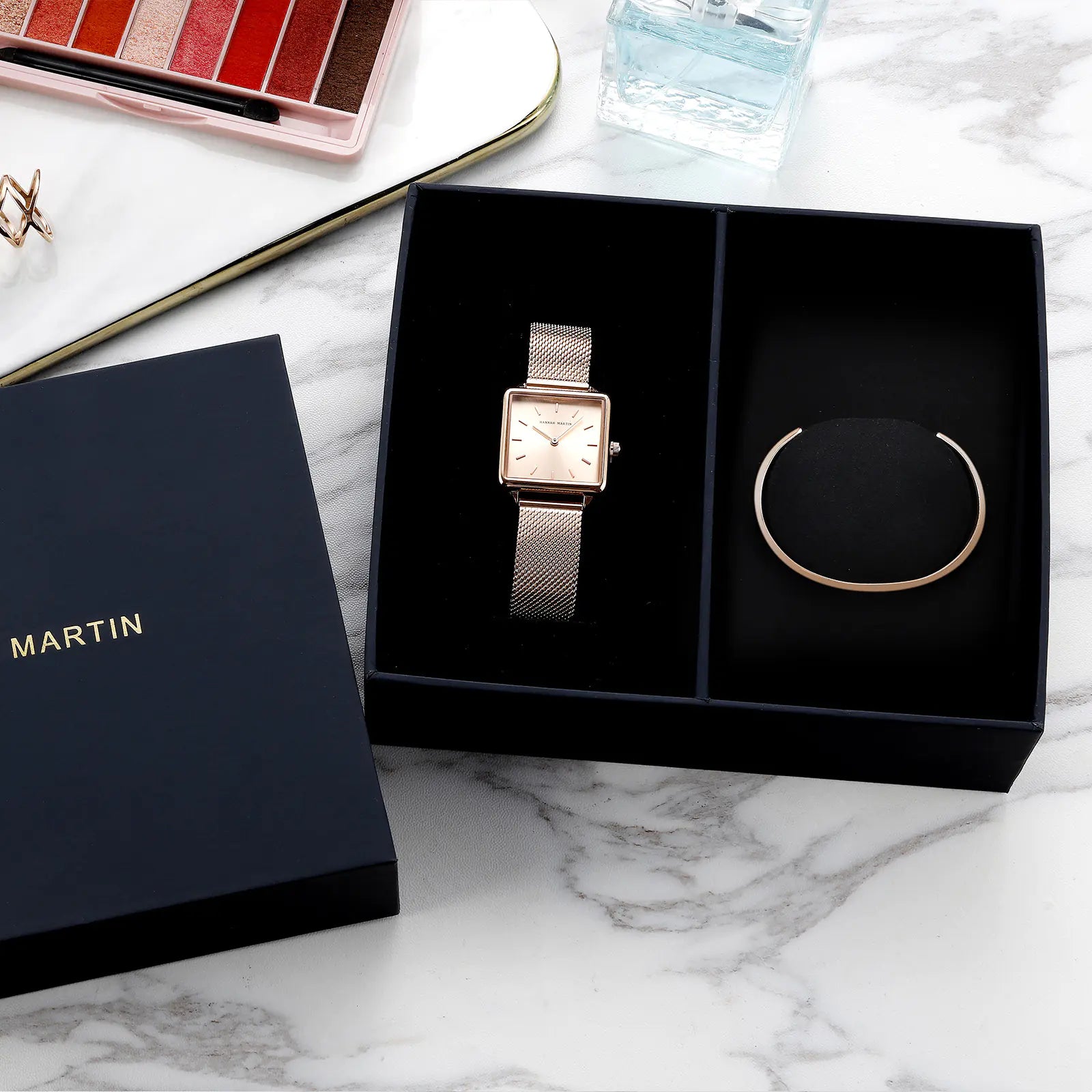Square Hard Paper Watch Box - Artistic Gift Packaging
