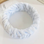 Chic Coral Fleece Elastic Spa Hairband for Women