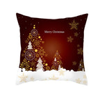 Santa Elk Lumbar Pillow Cover with Car Design
