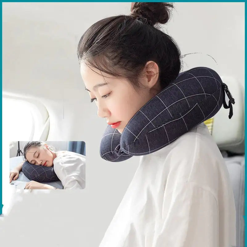 Portable U-Shaped Neck Pillow for Cervical Support