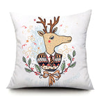 Santa Elk Lumbar Pillow Cover with Car Design