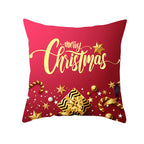 Santa Elk Lumbar Pillow Cover with Car Design