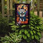 Westie Witchy Halloween Garden Flag